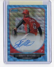 DANIEL CORCINO 2013 Bowman Chrome Blue Wave Refractor AUTO Rookie #/50