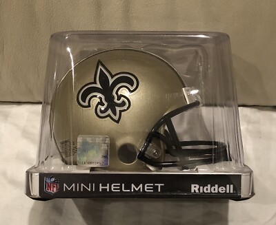 New Orleans Saints Mini Helmet VSR4 Authentic NFL Riddell  NEW IN BOX
