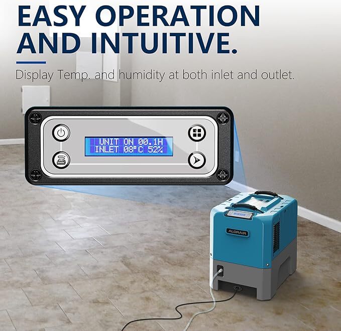AlorAir 180PPD Storm LGR Extreme Dehumidifier w/Pump for Basement 5Y Warranty