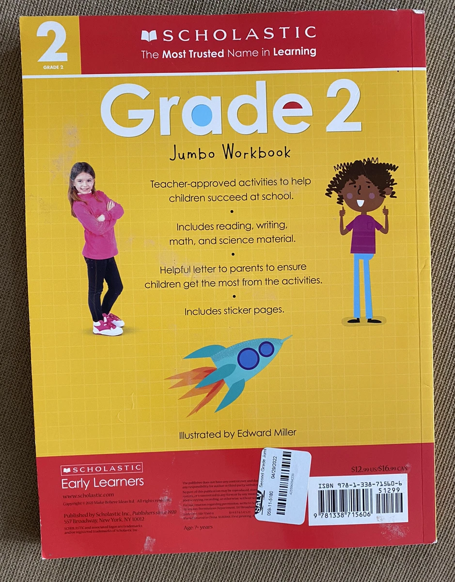 Second Grade Jumbo Workbook: Scholastic Early Learners (jumbo Workbook) - (paperback) : Target