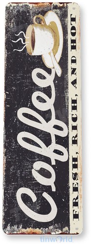TIN SIGN Coffee Fresh Rich Hot, Café, Shop, Kitchen, Cottage, Coffee Decor, A044 - Picture 3 of 3