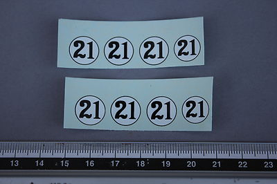 EG Miniature Vehicle 1/43 Rally Race Decal N°21 Heco Garage Diorama