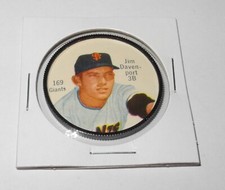 1962 Salada Baseball Coin Pin #169 Jim Davenport San Francisco Giants Near Mint