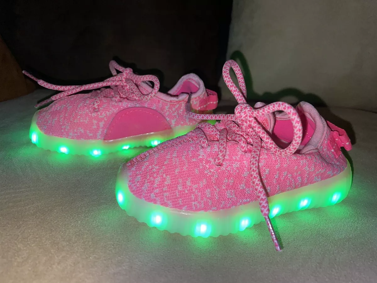 Pink light hotsell up trainers