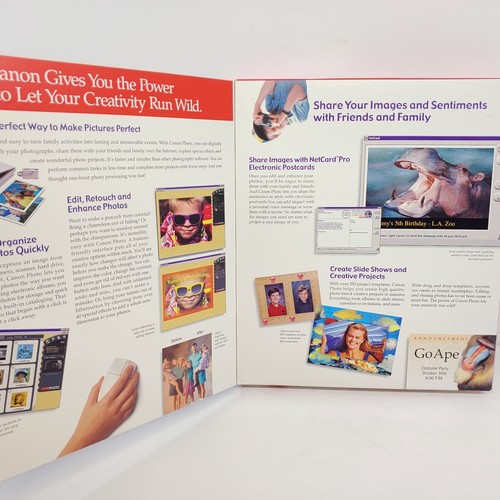 Vintage Canon Photo 1999 PC Software Program Specialty Paper Pack Inside - Picture 4 of 8