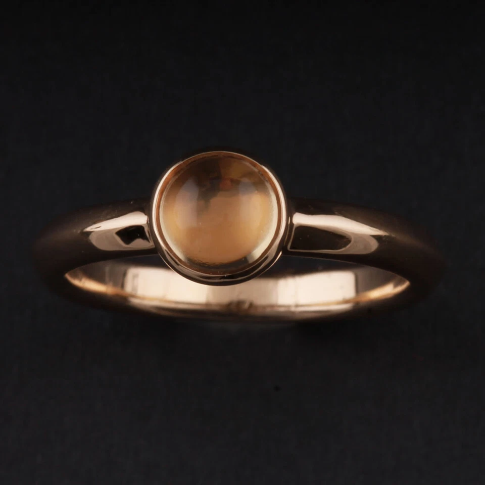 Anillo de oro Georg Jensen, 18 quilates con citrino, # 1567A, salida de la luna. David Chu. ¡NUEVO! Foto 2 de 4