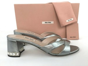 miu miu block heel sandal