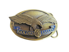 Golden NRA Eagles Belt Buckle