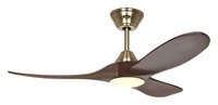 Dc Deckenventilator Fernbedienung Led Dimmer Eco Genuino 122 Cm Messing Nussbaum