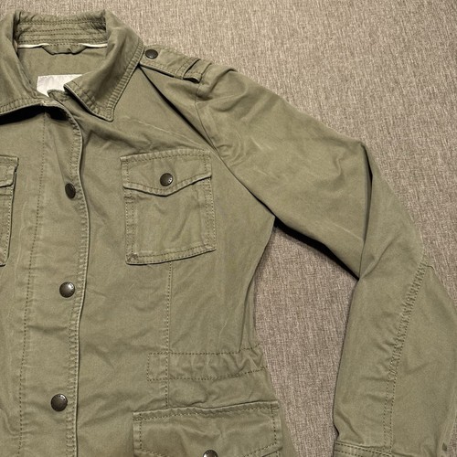 BANANA REPUBLIC Jacket Womens Size XS Army Green Field Safari Utility Cargo - Picture 6 of 14