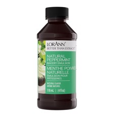 LorAnn Bakery Emulsions (Peppermint, 4 Fl Oz (Pack 4 of 1), Brown
