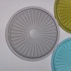 Vintage Lot of 3 Tupperware Servalier LIDS ONLY 5" Green Turquoise Gray — photo 5