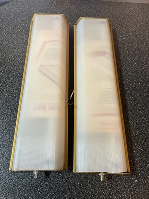 Pair Sun Ray fluorescent light fixture, NOS