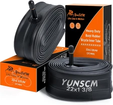 ✅ NEW 2-Pack 22"x1 3/8 Bike Inner Tubes AV32mm Schrader Valve 37-489