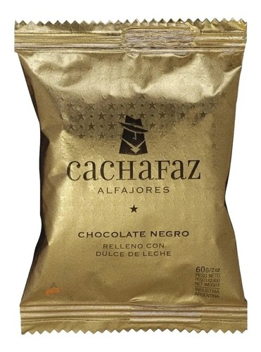 Cachafaz Chocolate Alfajor Filled With Dulce De Leche Milk Caramel x 6 Units - Picture 3 of 3