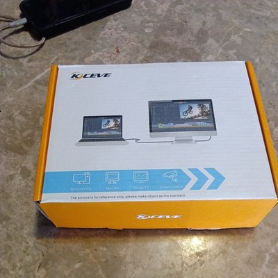 KCEVE USB-C KVM Switch Dual Monitor 4K 2 Laptops 4 USB3.0 Ports 80W PD Remote