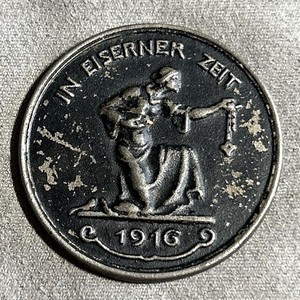 1916 WWI Germany "I Gave Gold for Iron" In Eiserner Zeit War Collection Campaign