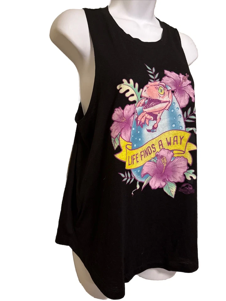 Top sin mangas Life Find A Way sin mangas Girl Muscle Jurassic Park XL Foto 3 de 4