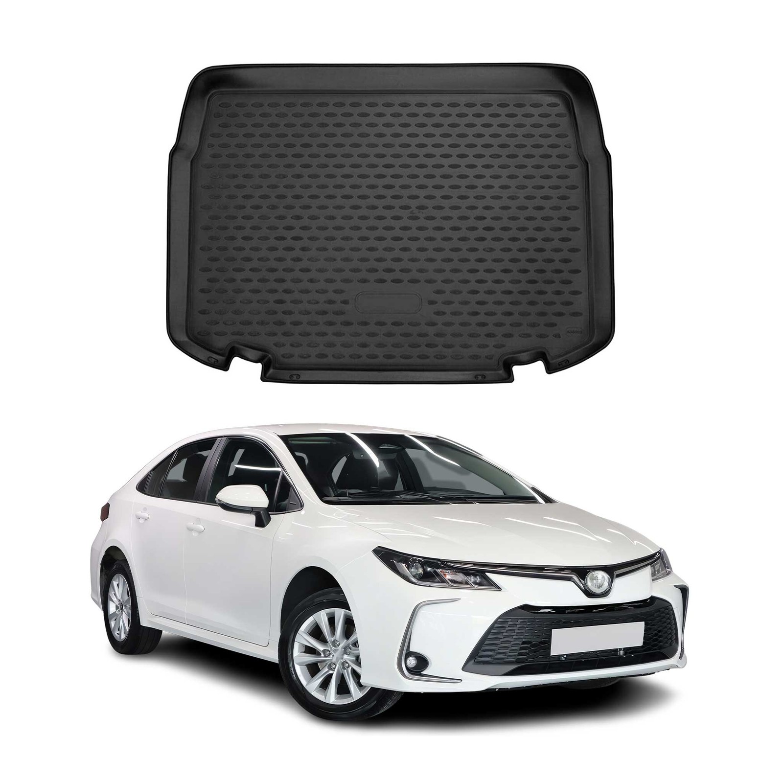 Tapis de coffre Toyota Corolla Hayon 2019-2026 bac de protection TPE noir