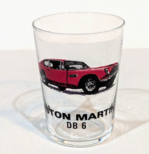 Vintage Aston Martin DB 6 Classic Sports Car Small Drinking Glass 3 3/8" Tall