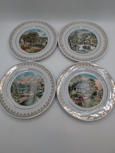 Currier and Ives Seasons Plates | eBay