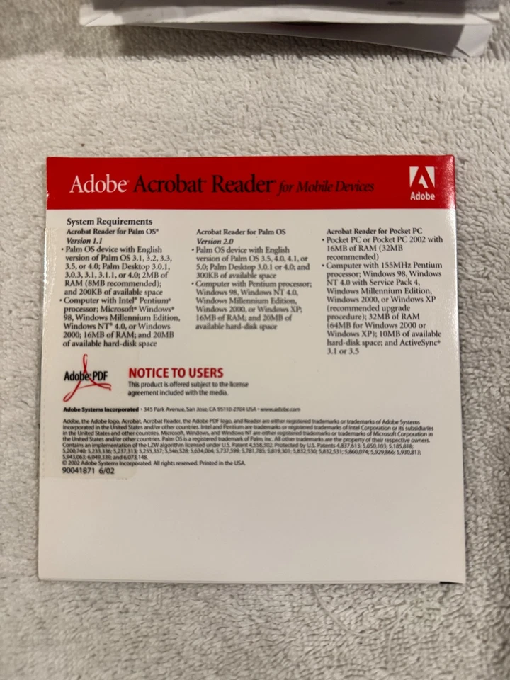 Adobe Acrobat Reader for Mobile Devices - NEW/SEALED!!! - Image 2 of 2