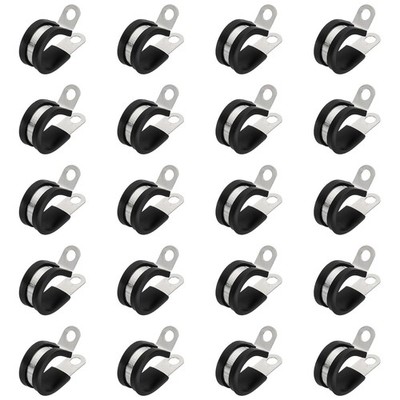 50 Stück 3/4'' Kabelklemmen für Edelstahl Rohrschellen Rigid Pipe Clamp