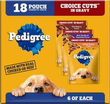 Pedigree Choice Cuts in Gravy Adult Soft Wet Dog Food Variety Pack, 3.5 Oz. Pouc