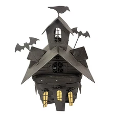 Longaberber 2012 Haunted House Basket Metal Roof 5 Tie-Ons Protector Halloween