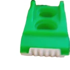 Vintage Fisher Price Little People GREEN w/ WHITE CAR VEHICLE One Seater #2