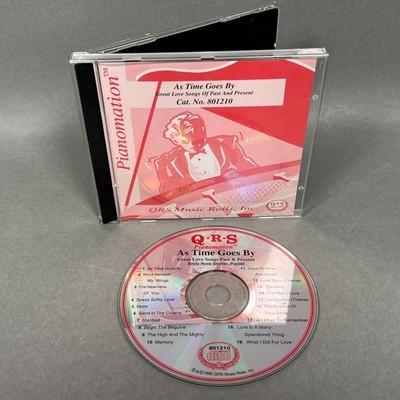 QRS PIANOMATION CD: As Time Goes By; Cat. No. 801210 Classic Love Songs