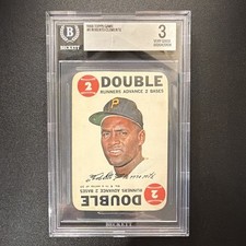 Topps 1968 Topps Game Roberto Clemente #6 Pirates BAS Auto BGS 3 VG