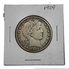Terrific Details 1909 P Philadelphia Barber Half Dollar 50C Coin