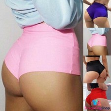 Womens High Waist Yoga Shorts Butt Lift Scrunch Pants Booty Leggings Workout Gym