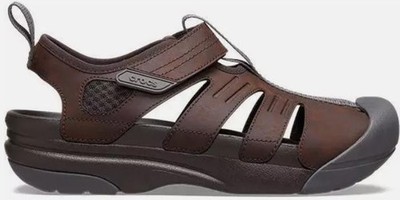 To be fresh様 Crocs Yukon Fisherman Men's Sandal BRAND NEW Espresso sizes 10