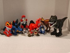 Lot Of 9 Dinosaur Toys , Variety From Tiny To Large