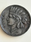 Antique Lucky Penny Statue of Liberty New York Souvenir Heavy Metal Paperweight — photo 2