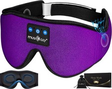 MUSICOZY 3D Bluetooth Sleep Mask with HD 1 Count Pack of 1 , Grape Purple