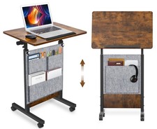 KOUPA Height Adjustable Standing Desk with Storage Bag widths16 in Length 24 ...