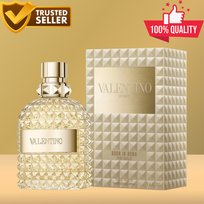 Valentino Uomo Born In Roma The Gold EDT Men's Spray - 3.4 oz/100