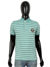 Polo Tommy Hilfiger Uomo Tessuto Cotone Fantasia a Righe Manica Corta Taglia L
