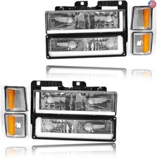 LED DRL Headlight Assembly, Compatible with Chevy GMC 1995-1999 Tahoe/Fit 94-02