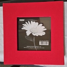 Red Canvas Cover Pioneer 50 Page Photo Album with Memo 4 X 6 Photos Neer Used