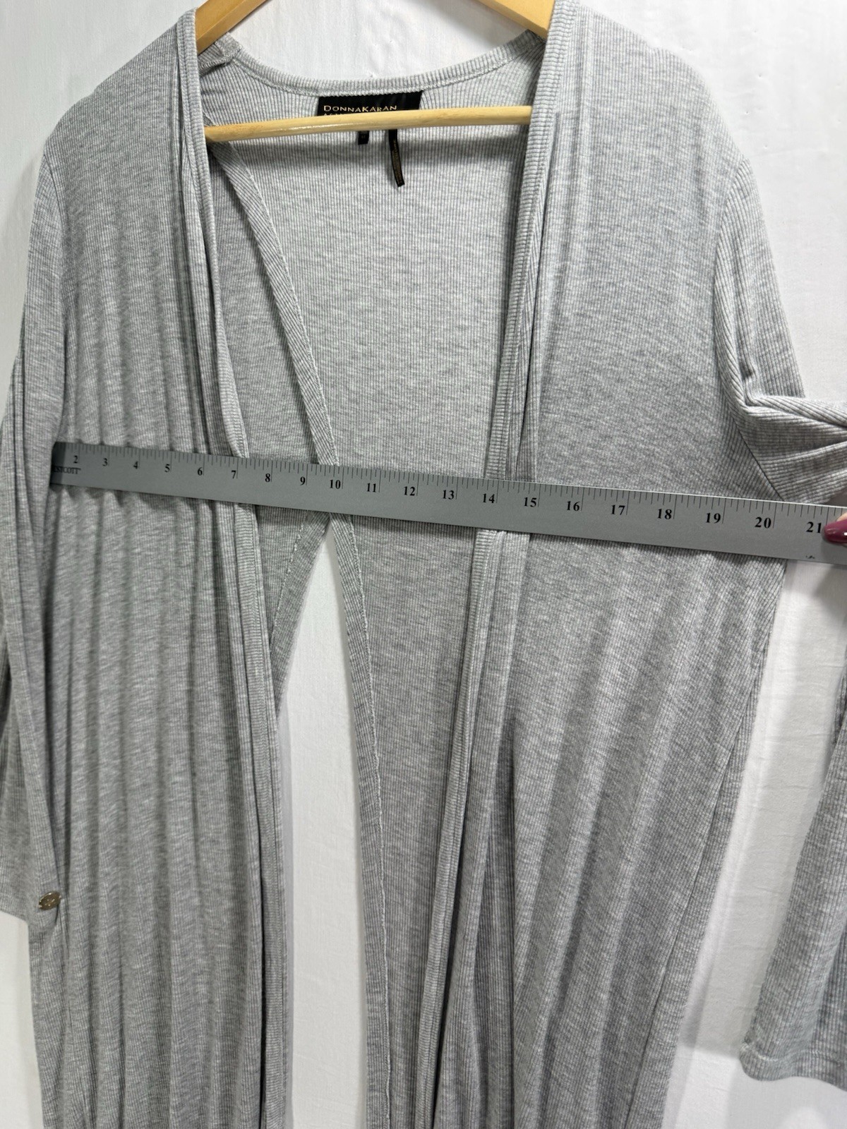 Donna Karan Active Split Back Open Front Long Dus… - image 5