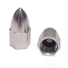 Valve Caps Aluminium Silver 21 X 10mm Fits TM Racing EN 144 2017-2019