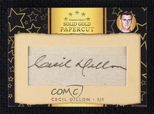 2022 President's Choice Solid Gold Papercut 1/1 Cecil Dillon #PC-25 Auto y0t