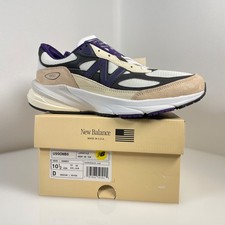 New Balance 990v6 Made in USA Teddy Santis White Black Plum U990WB6 Mens SZ 10.5