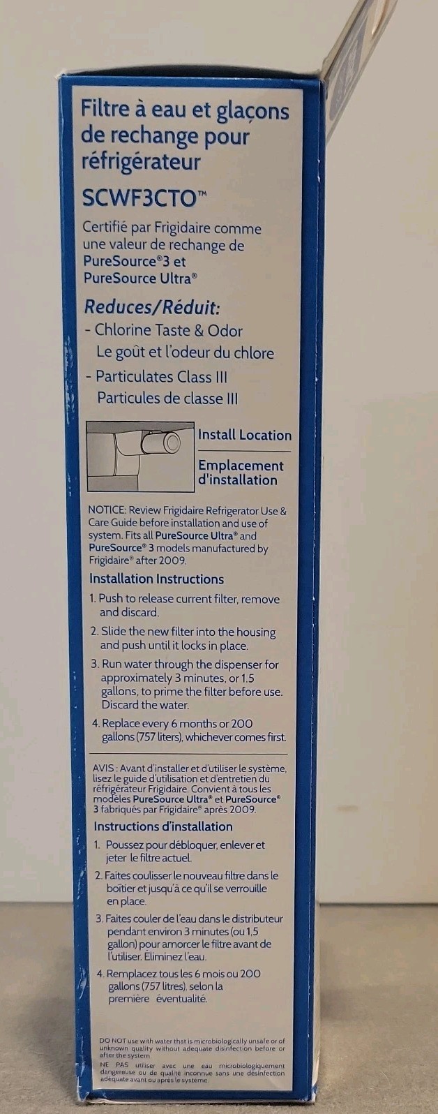 Smart Choice 4 Pack SCWF3CTO Refrigerator Water & Ice Filter, White