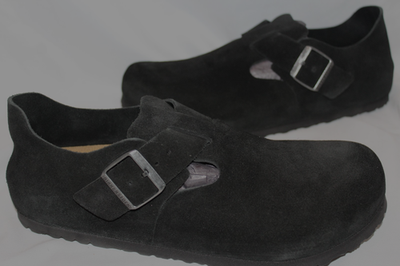 Birkenstock London BS Black Suede Sandals EU 42 WOMEN 11 MEN 9 NIB‎ REGULAR Birkenstock London Black Suede Leather Shoe | Unisex  main image 4