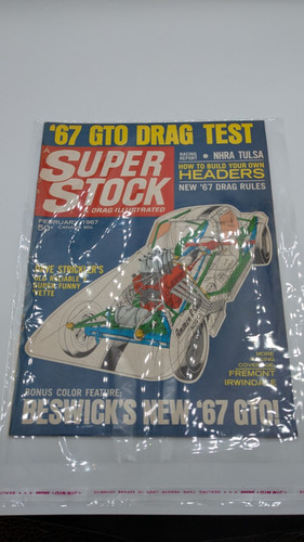 BACK ISSUE SUPER STOCK & DRAG ILLUSTRATED FEBRUARY 1967, STRICKLER, BESWICK GTO - Picture 1 of 4